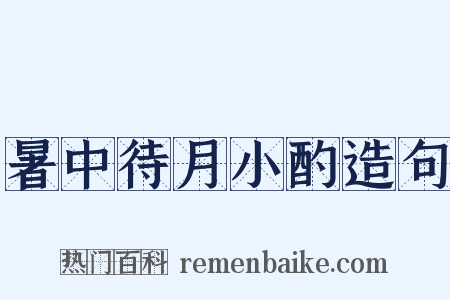 暑中待月小酌造句是什么意思的图片
